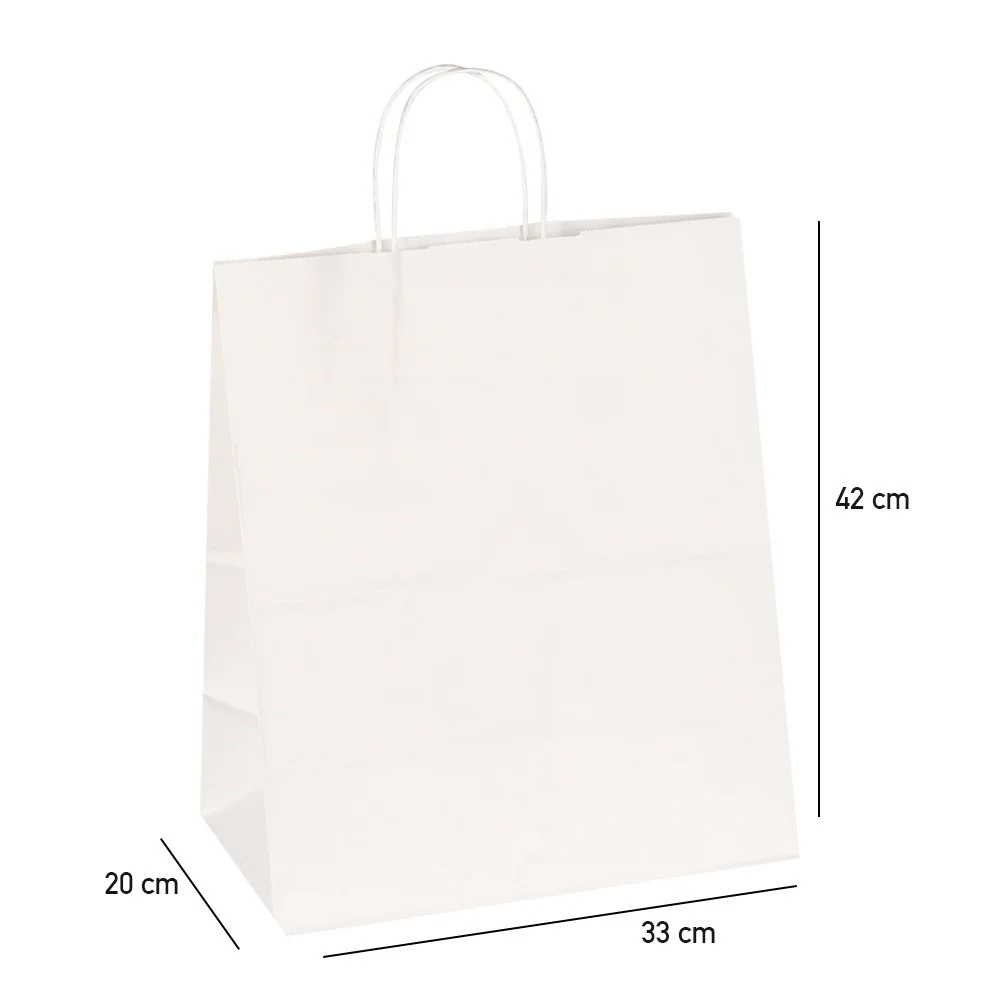 White paper bags  - XL - (250 bags)