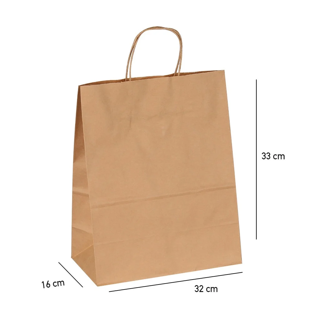 Brown paper bags - M - (250 bags)