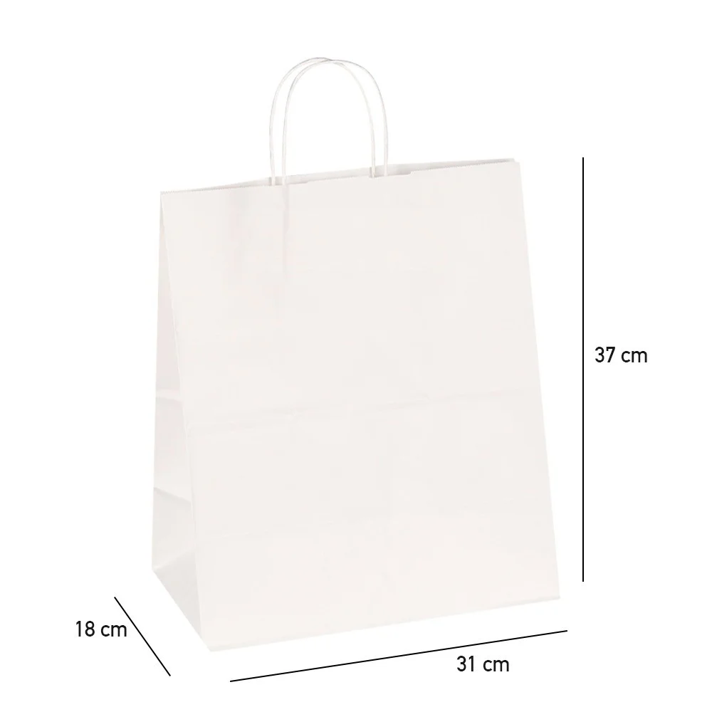 White paper bags  - L - (250 bags)