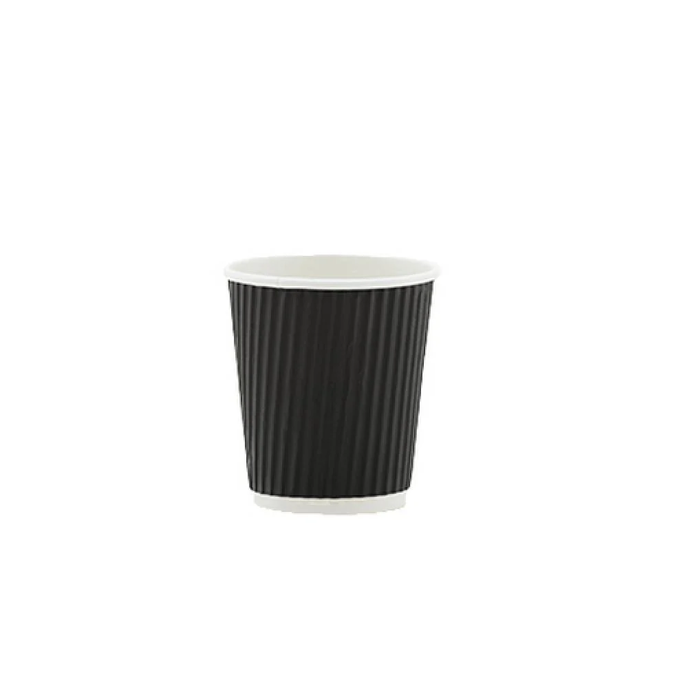 black Two-ply corrugated paper cups- 7 oz - (250 cups)