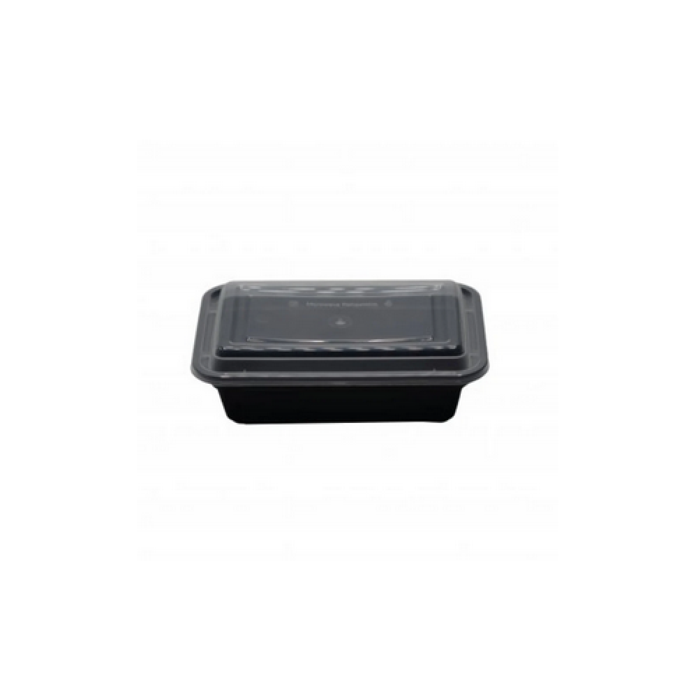 black color Rectangular plastic containers   - size 16 oz -  (500 pieces)