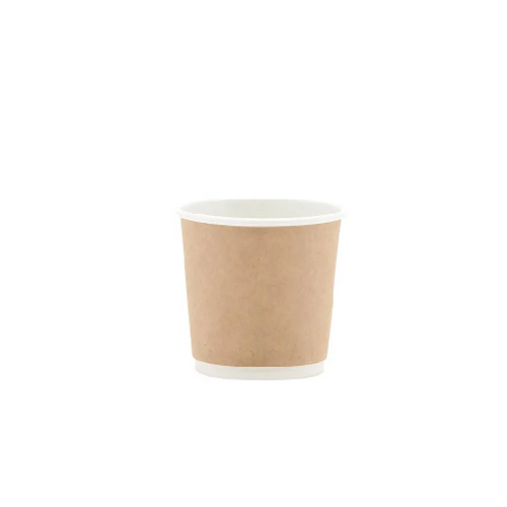 brown Double-layered paper cups - 4 oz - (250 cups)
