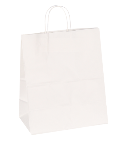 White Paper Bag with twisted Handle - X Large size (25 pcs)