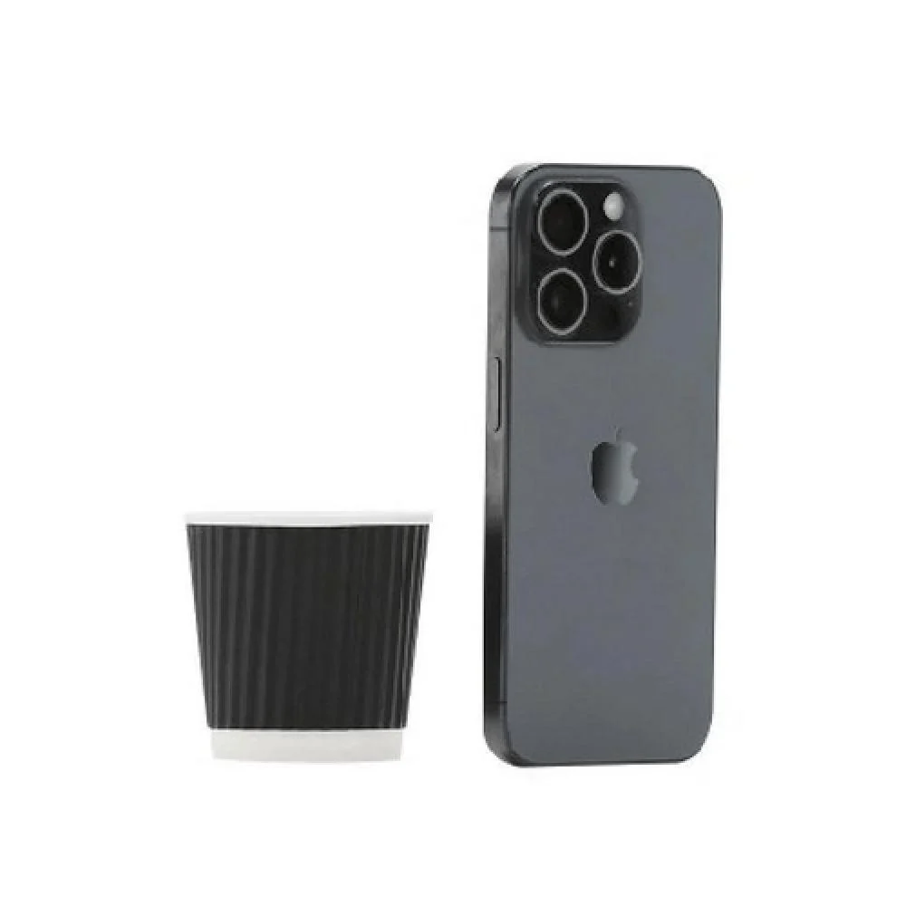black Two-ply corrugated paper cups- 4 oz - (250 cups)