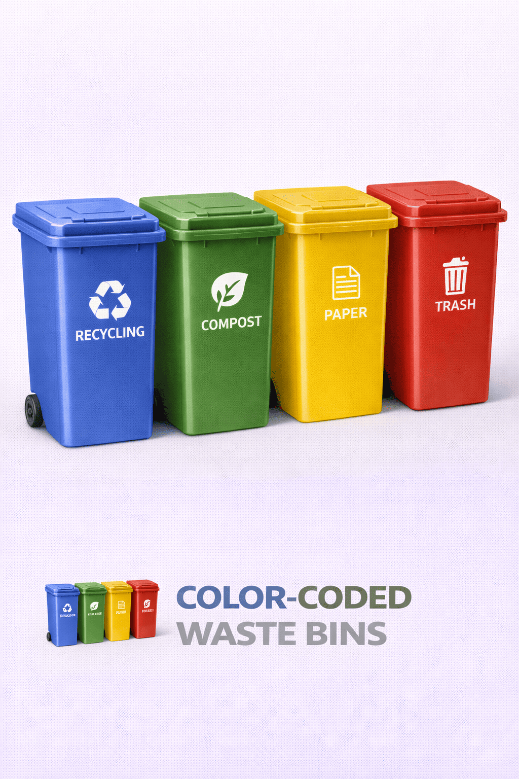 Color-Coded Waste Bins