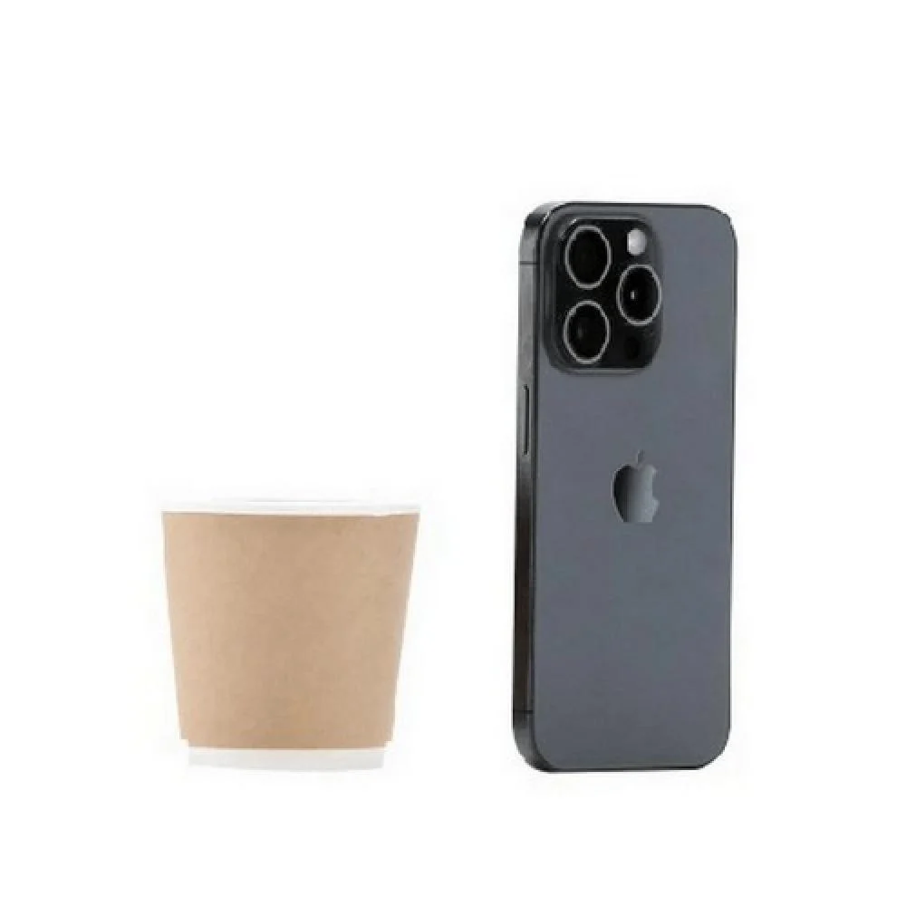 brown Double-layered paper cups - 4 oz - (250 cups)