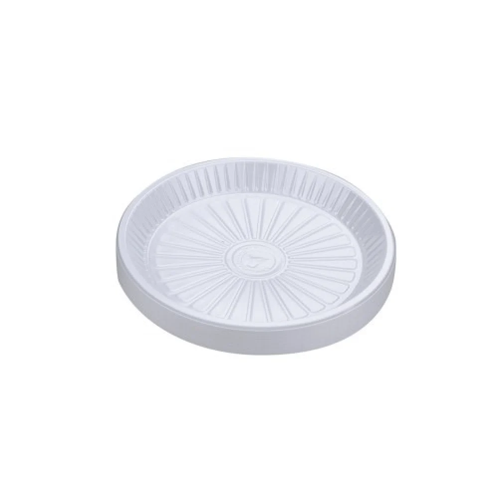 Plain round plastic plates - size 18 - (500 pieces)